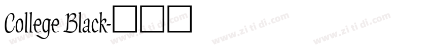 College Black字体转换